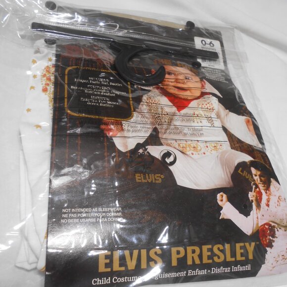 NEW RUBIES HALLOWEEN COSTUME ELVIS PRESLEY SZ 0-6 MONTHS ONESIE PANTS BOOTIES CA - Picture 4 of 9